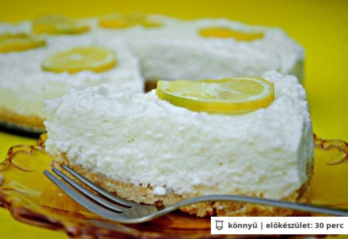 Sütés nélküli citromtorta recept